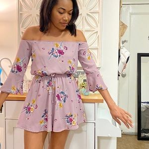 Floral off the shoulder dress